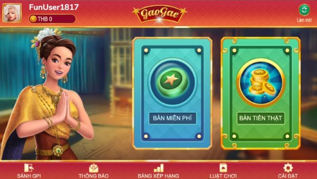 Nhiều loại cược có thể lựa chọn trong game Gao Gae